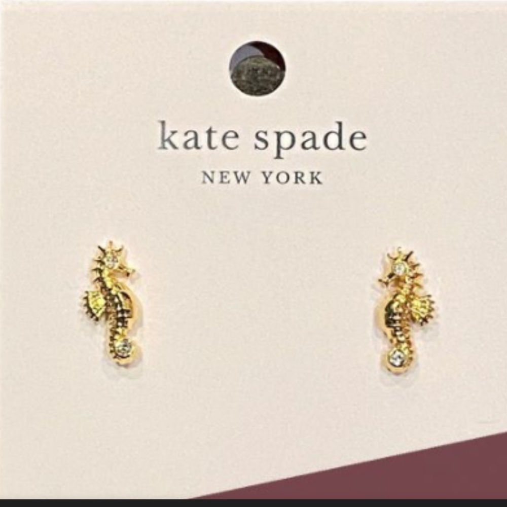 Kate Spade Gold Seahorse Earrings - Picture 2 of 4